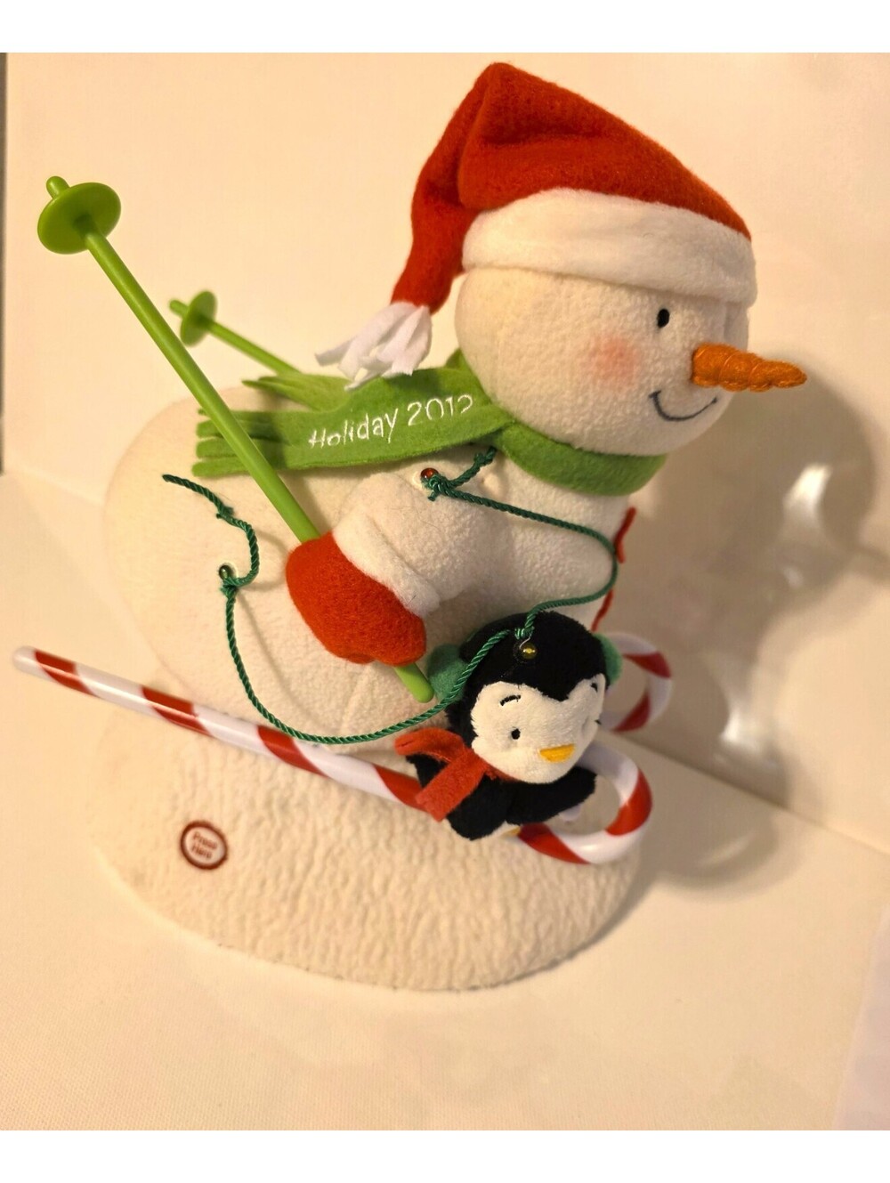 Hallmark Jingle Pals Swooshin Duo Animated Musical Snowman WORKS - BATTERIES INC